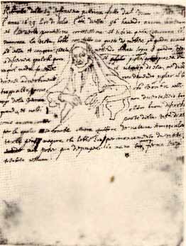 Lettera di Van Dyck con il ritratto eseguito dall'artista di Sofonisba Anguissola lettera van dyck