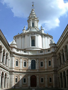 Chiesa di Sant'Ivo alla Sapienza a Roma, facciata