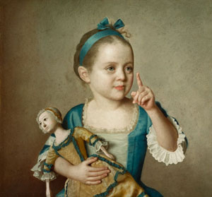 bambina con bambola liotard