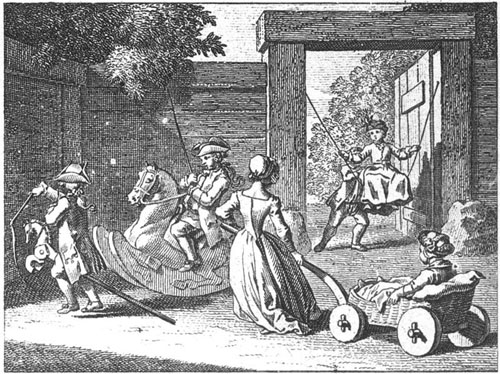 Bambini giocano - stampa del 1774