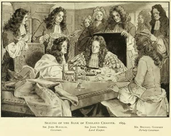 La banca d'Inghilterra nel 1694