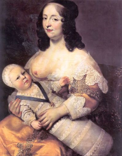 Luigi XIV allattato dalla sua nutrice