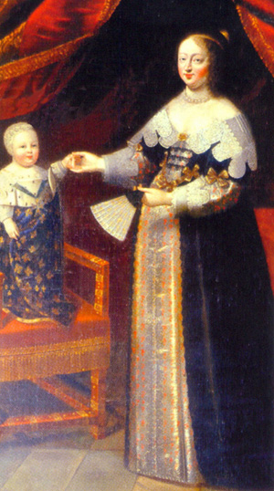 Anna d'Austria con il delfino, il futuro Luigi XIV