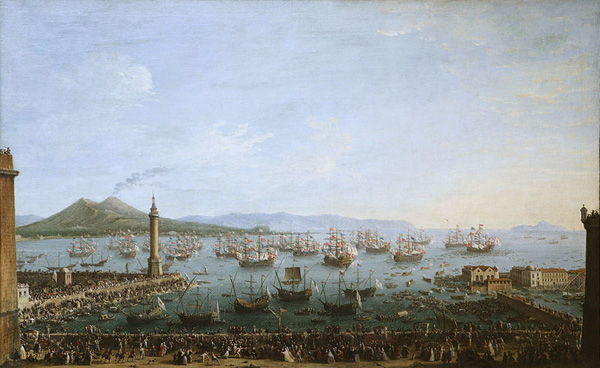 l'arrivo di carlo III a napoli, 1759, Antono Joli