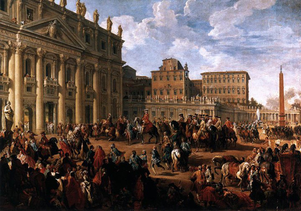 carlo III in visita a roma, 1746, Pannini