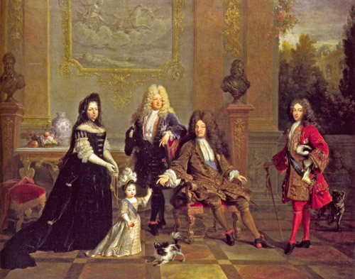 Luigi XIV con il nipote, il futuro Luigi XV