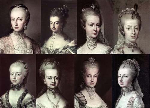 Le otto figlie di Maria Teresa d'Austria