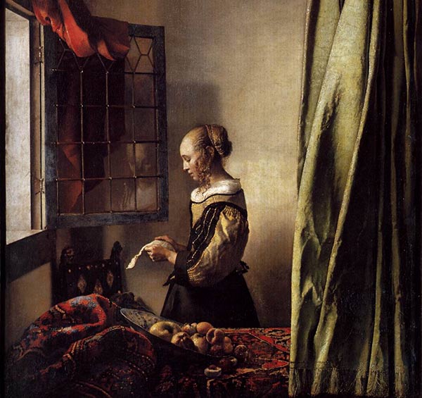 Vermeer, Dama che legge una lettera vermeer
