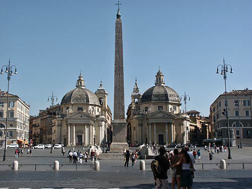 Roma, chiese gemelle di Santa Maria in Montesanto e Santa Maria dei Miracoli, 1662-1679 rainaldi chiese gemelle