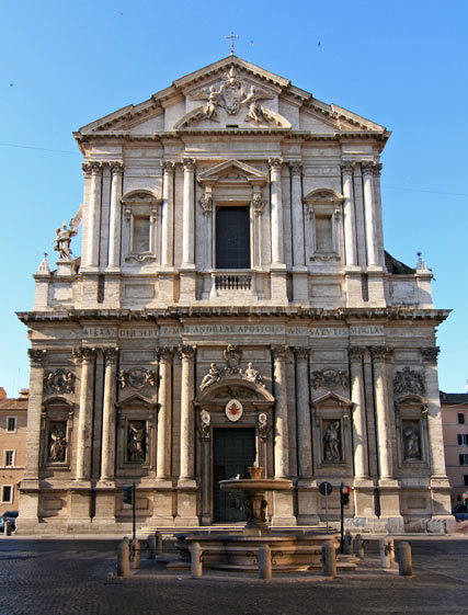 Roma, chiesa di Sant'Andrea della Valle, facciata, 1661-1665 rainaldi s andrea valle