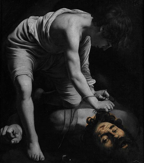 Davide Golia Caravaggio 1606