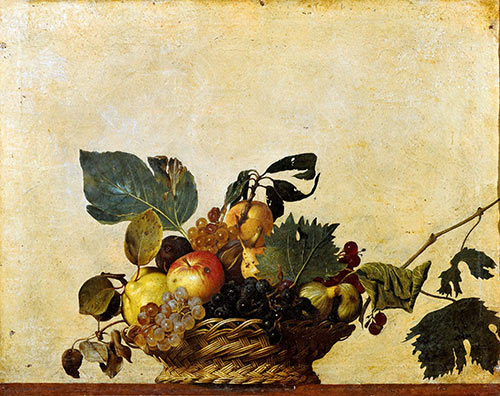 caravaggio canestra frutta anno 1596