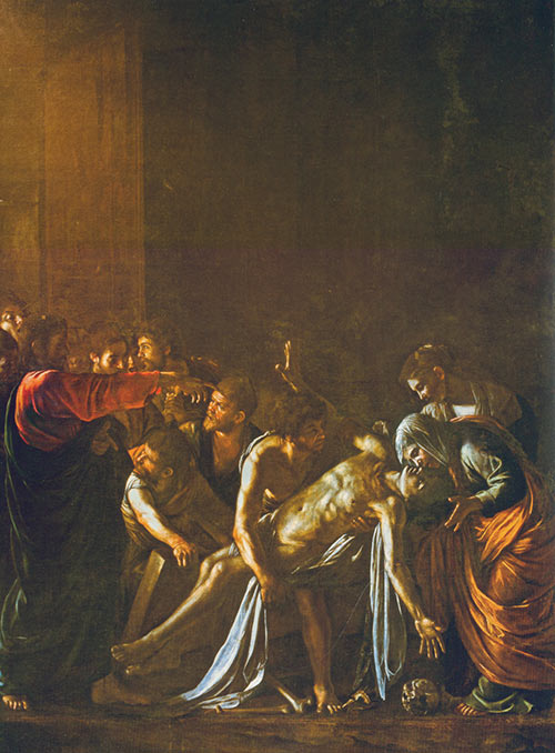 caravaggio resurrezione lazzaro anno 1609