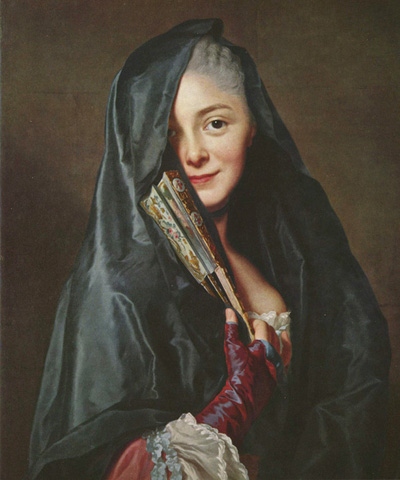 donna con mantello roslin