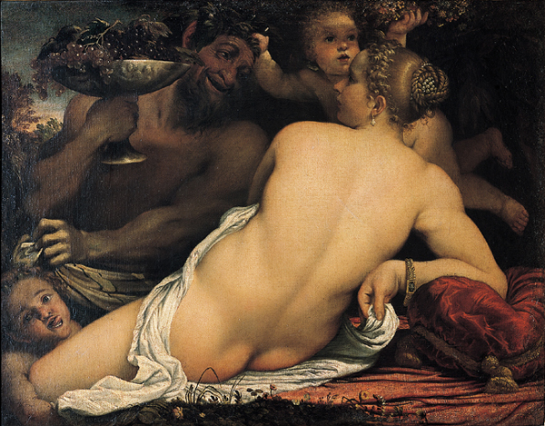 venere satiro amorini annibale carracci
