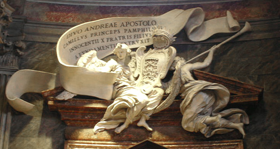 Sant'Andrea al Quirinale, particolare dell'interno