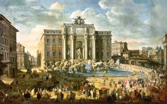 Caspar van Wittel - Veduta di Roma, la Fontana di Trevi