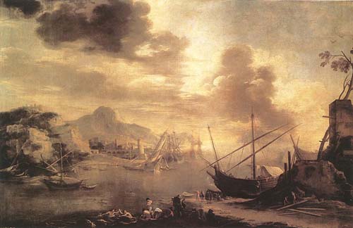 Salvator Rosa, Veduta del Golfo di Salerno Salvator Rosa, Veduta del Golfo di Salerno