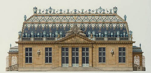 Il Trianon de Porcelaine in una ricostruzione di Thierry Bosquet