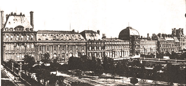 Foto ottocentesca del complesso delle Tuileries