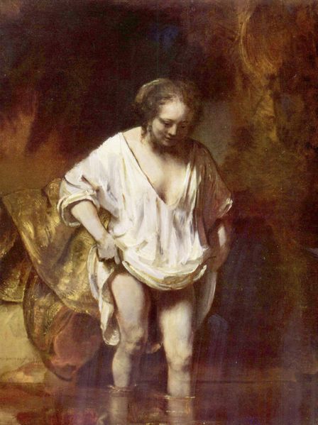 giovane donna bagno rembrandt