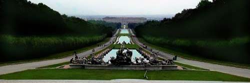 Parco della reggia di Caserta, veduta