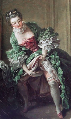 ritratto di boucher dama con bourdaloue