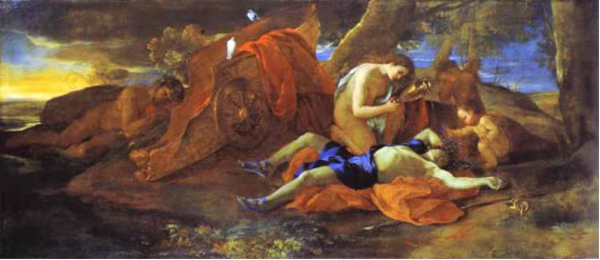 Adone compianto da Venere di Poussin