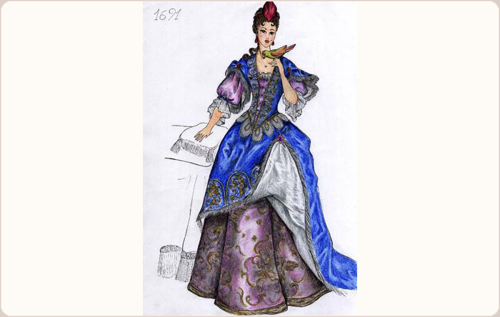 Disegni Di Abiti Femminili In Stile Barocco E Rococo