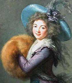 Particolare di un dipinto di Madame Vigèe Lebrun - Il manicotto