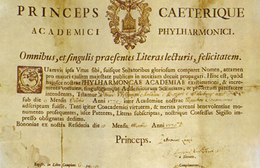 Bologna e l'Accademia filarmonica