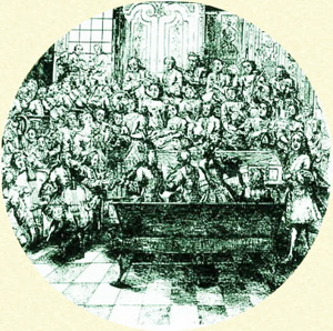 Handel dirige un oratorio