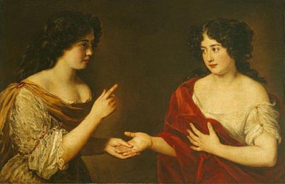Ortensia e Maria Mancini in un dipinto di Vouet