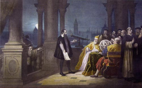 Galileo presenta il cannocchiale al Doge Leonardo Donà