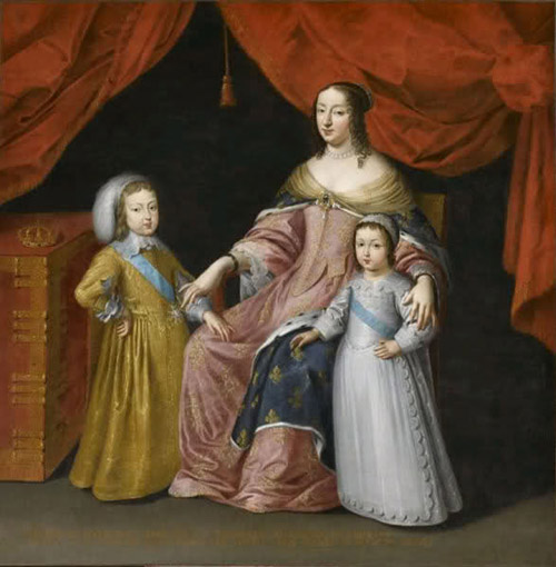 Anna d'Austria con i figli