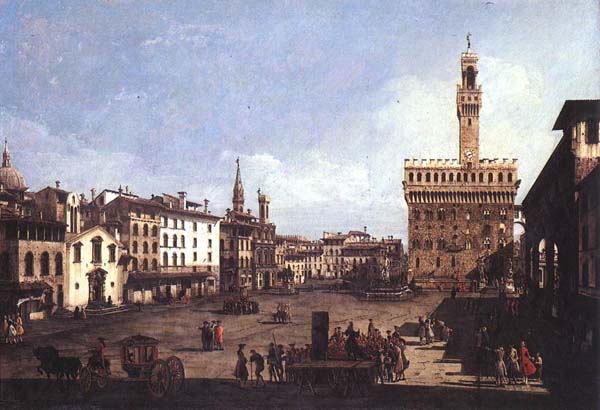 Piazza della Signoria nel Settecento - Bernardo Bellotto