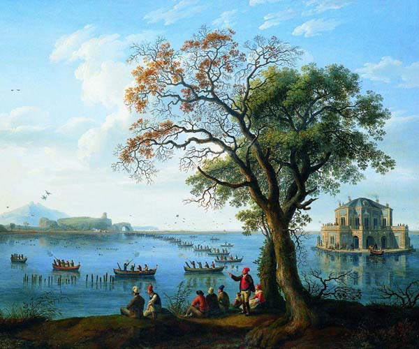 veduta della napoli di ferdinando IV - casina vanvitelliana