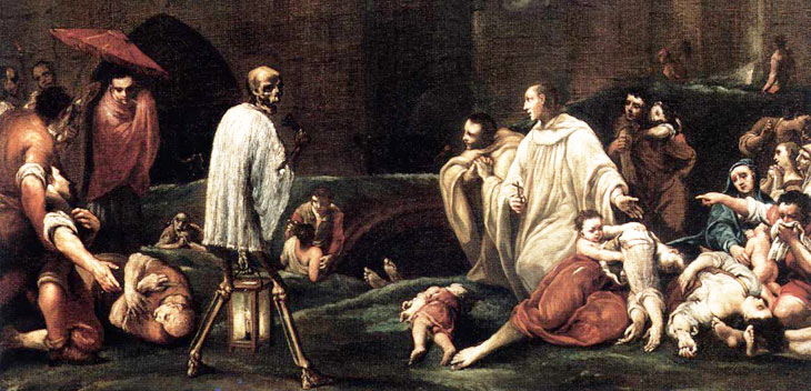 Giuseppe Maria Crespi, Benedetto Bernardo Tolomeo chiede la fine della peste a Siene. Anno 1735